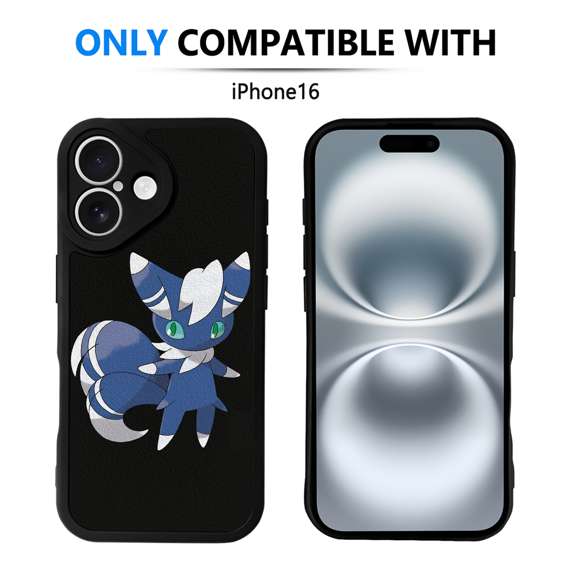 （画像用） ポケットモンスター Pokémon 【iPhone 16シリーズ対応】シリコンスマホケース（レザー調） 材質：シリコン